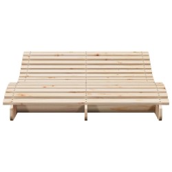 Chaise longue 205x110x31,5 cm bois massif de pin 