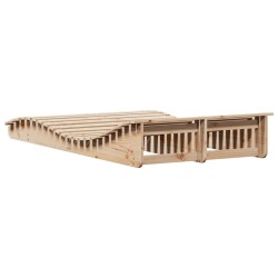 Chaise longue 205x110x31,5 cm bois massif de pin 