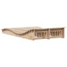 Chaise longue 205x110x31,5 cm bois massif de pin 