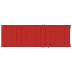 Chaise longue de jardin avec table et coussin Pin imprégné 
