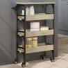 Chariot de cuisine chêne sonoma 53x20x76 cm bois d'ingénierie 