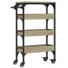 Chariot de cuisine chêne sonoma 53x20x76 cm bois d'ingénierie 