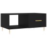 Table basse noir 90x50x40 cm bois d'ingénierie 