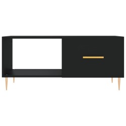 Table basse noir 90x50x40 cm bois d'ingénierie 