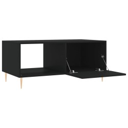 Table basse noir 90x50x40 cm bois d'ingénierie 