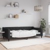 Lit de repos sans matelas noir 100x200 cm tissu 