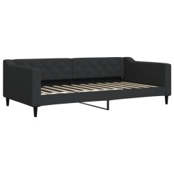 Lit de repos sans matelas noir 100x200 cm tissu 