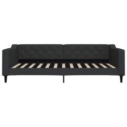 Lit de repos sans matelas noir 100x200 cm tissu 