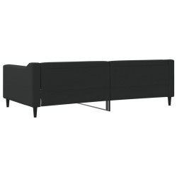 Lit de repos sans matelas noir 100x200 cm tissu 