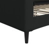 Lit de repos sans matelas noir 100x200 cm tissu 