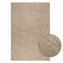 Tapis ZIZUR beige 120x170 cm aspect de jute intérieur extérieur 