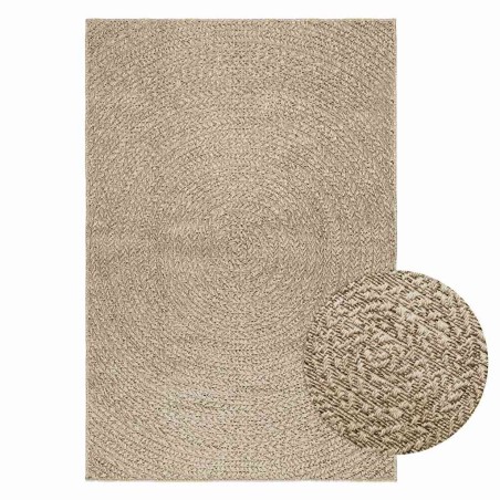 Tapis ZIZUR beige 120x170 cm aspect de jute intérieur extérieur 