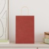Sacs en papier 250 pcs avec poignées rouge 21x11x31 cm 
