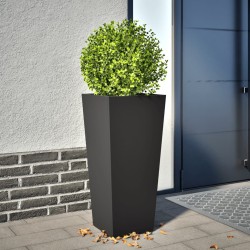 Jardinière noir 35x35x75 cm acier 