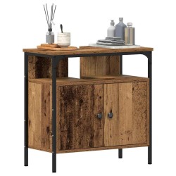 Armoire lavabo de salle de bain vieux bois 60x30x60 cm 