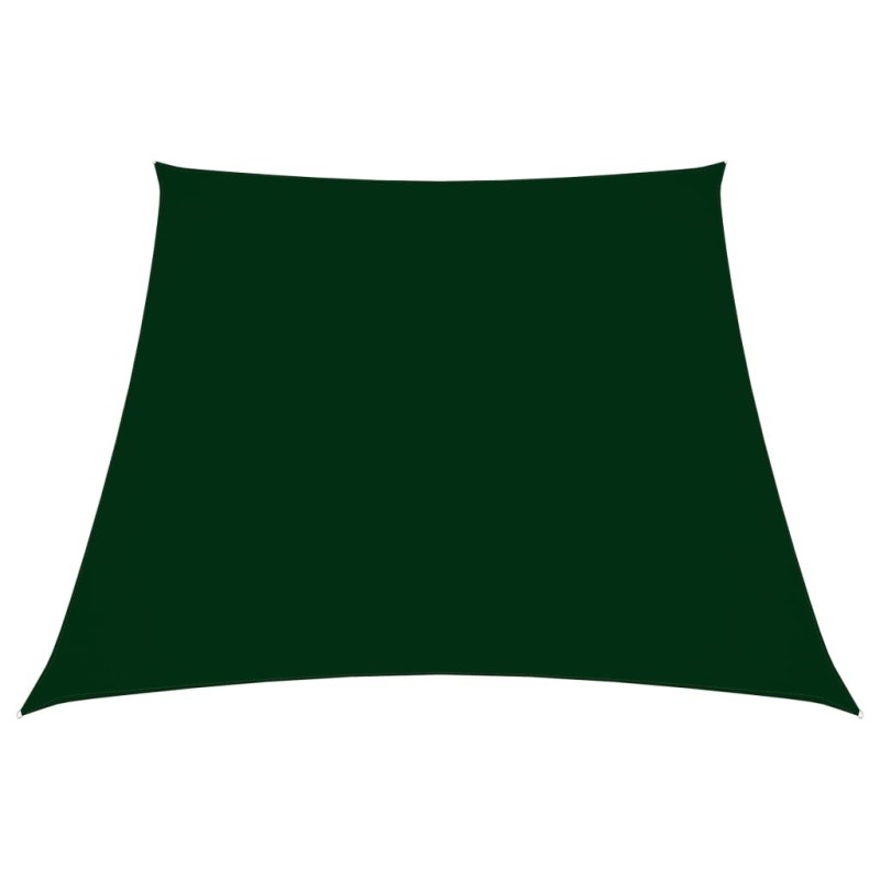 Voile de parasol Tissu Oxford trapèze 3/5x4 m Vert foncé 
