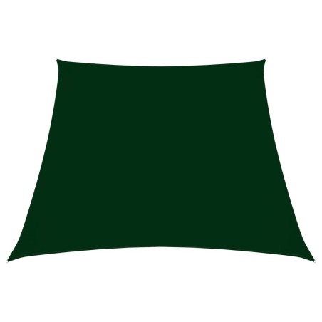 Voile de parasol Tissu Oxford trapèze 3/5x4 m Vert foncé 