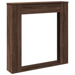 Cadre de cheminée chêne marron 100x20x100 cm bois d'ingénierie 