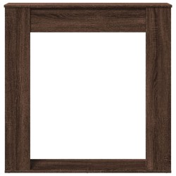 Cadre de cheminée chêne marron 100x20x100 cm bois d'ingénierie 