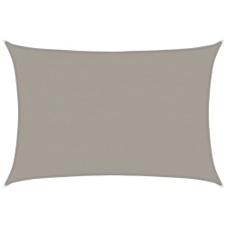 Voile d'ombrage 160 g/m² rectangulaire gris clair 5x6 m PEHD 