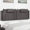 Coussin de tête de lit gris 160 cm similicuir 
