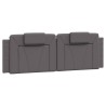 Coussin de tête de lit gris 160 cm similicuir 
