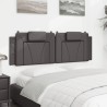 Coussin de tête de lit gris 160 cm similicuir 