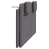 Coussin de tête de lit gris 160 cm similicuir 
