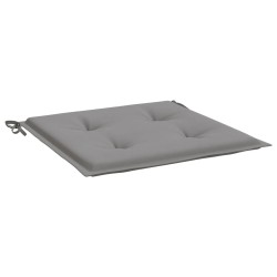 Coussins de chaise jardin lot de 6 gris 50x50x3 cm tissu oxford 