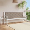 Coussin de banc de jardin taupe 180x(50+50)x7 cm tissu oxford 