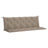Coussin de banc de jardin taupe 180x(50+50)x7 cm tissu oxford 
