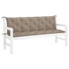 Coussin de banc de jardin taupe 180x(50+50)x7 cm tissu oxford 