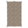 Coussin de banc de jardin taupe 180x(50+50)x7 cm tissu oxford 