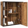 Armoire à miroir de salle de bain vieux bois bois d'ingénierie 