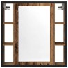 Armoire à miroir de salle de bain vieux bois bois d'ingénierie 