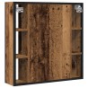 Armoire à miroir de salle de bain vieux bois bois d'ingénierie 
