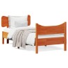 Cadre de lit sans matelas cire marron 100x200cm bois pin massif 