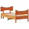 Cadre de lit sans matelas cire marron 100x200cm bois pin massif 