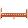 Cadre de lit sans matelas cire marron 100x200cm bois pin massif 