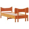 Cadre de lit sans matelas cire marron 100x200cm bois pin massif 