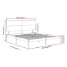 Cadre de lit sans matelas 180x200 cm bois massif 