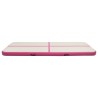 Tapis gonflable de gymnastique avec pompe 300x100x15cm PVC Rose 
