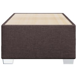 Cadre de lit sans matelas marron foncé 100x200 cm tissu 