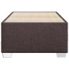 Cadre de lit sans matelas marron foncé 100x200 cm tissu 
