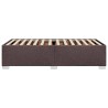 Cadre de lit sans matelas marron foncé 100x200 cm tissu 