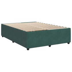 Cadre de lit sans matelas vert foncé 160x200 cm velours 