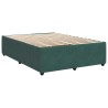 Cadre de lit sans matelas vert foncé 160x200 cm velours 