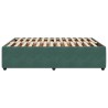 Cadre de lit sans matelas vert foncé 160x200 cm velours 