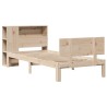 Lit bibliothèque sans matelas 90x190 cm bois de pin massif 