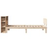 Lit bibliothèque sans matelas 90x190 cm bois de pin massif 